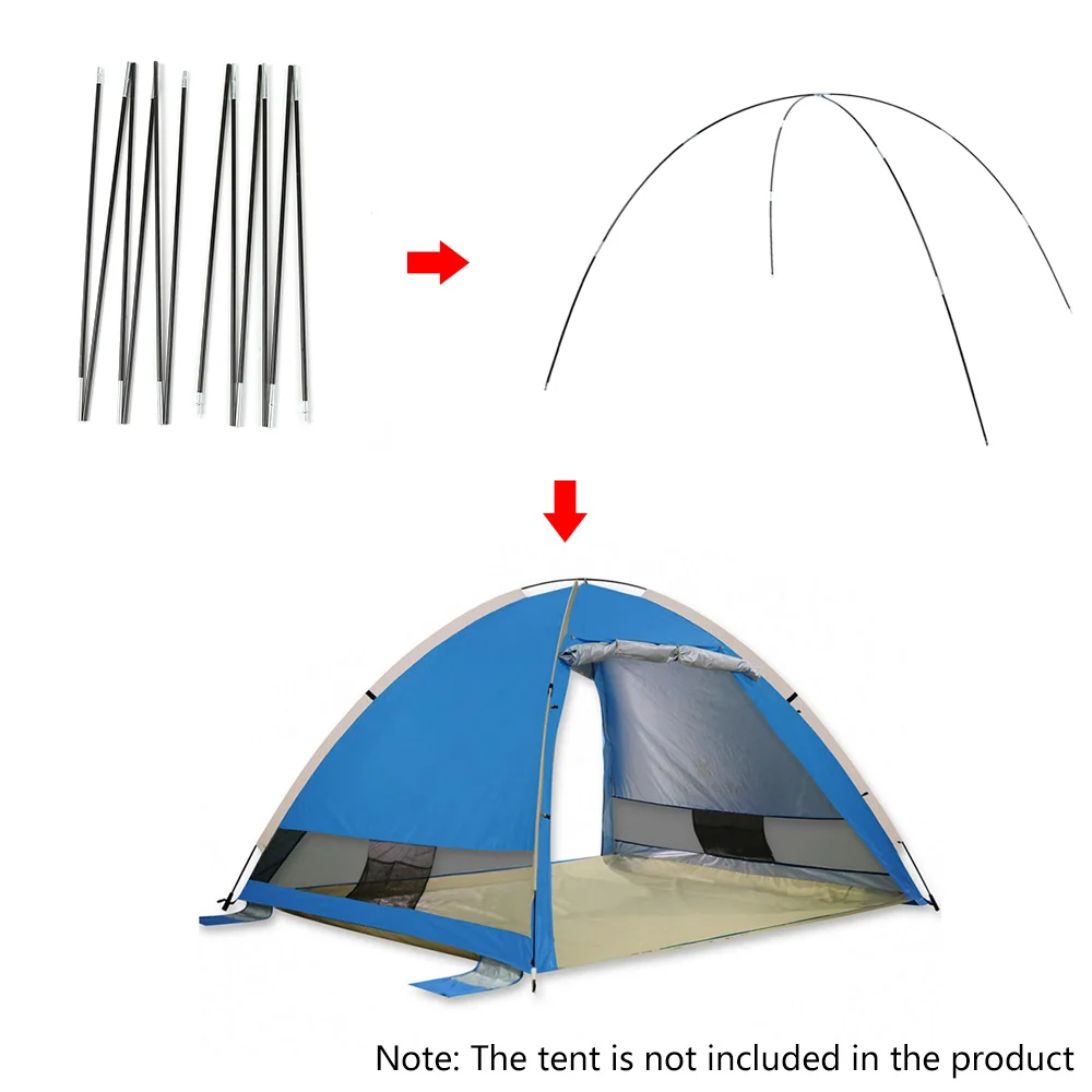 1 пара 12 шт. дуговая палатка стержень стекловолокна палки для палаток палатка полюс замена аксессуары для кемпинга палатки Аксессуары
