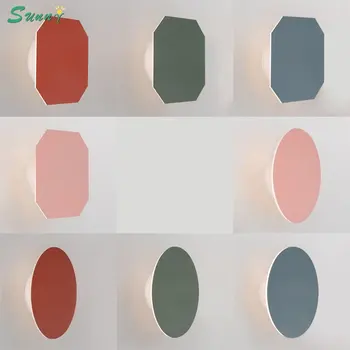 

Circular Creative Macaron Wall Lamp Living Room Corridor Bedroom Lamps Bathroom Walllamp Modern Nordic Simple Decor Wall Lights