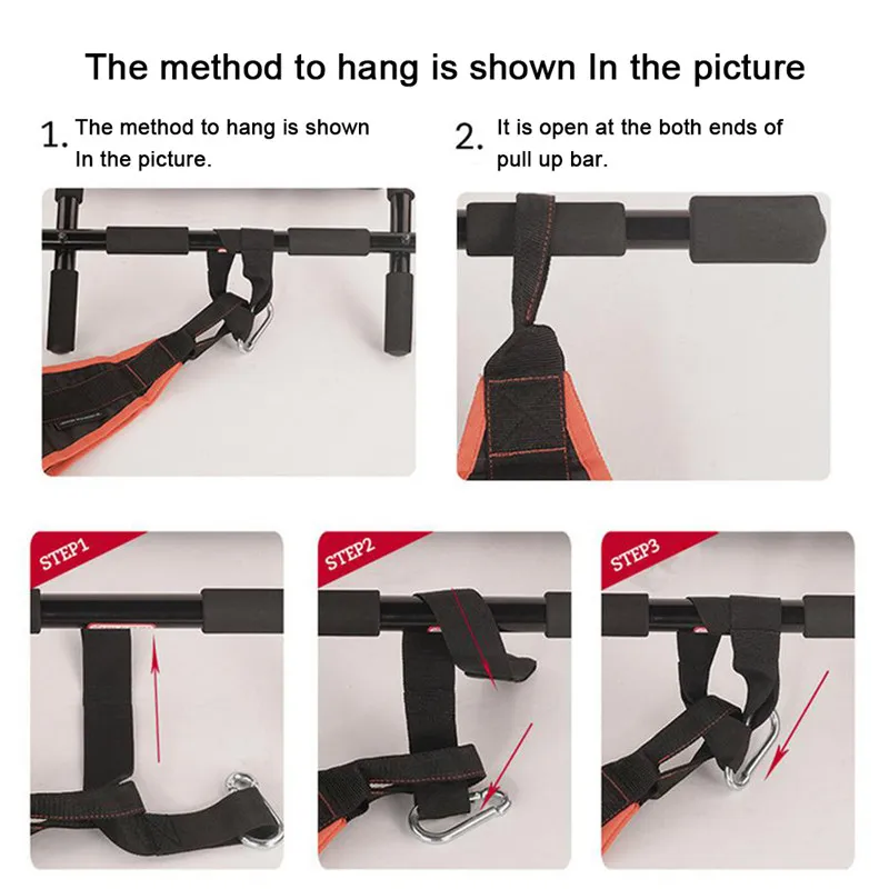 Home Fitness AB Sling Straps Abdominal Hanging Belt Chin Up Sit Up Bar Pullup Heavy Duty Muscle Training cinturón CrossFit Home Fitness AB Sling Straps Abdominal Hanging Belt Chin Up Sit Up Bar Pullup Heavy Duty Muscle Training cinturón CrossFit