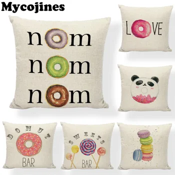 

Simple Cushion Cover 45x45cm Letter Dog Candle Home Bedroom Living Room Sofa Dorm Linen Printed Decoration Throw Pillow Cases