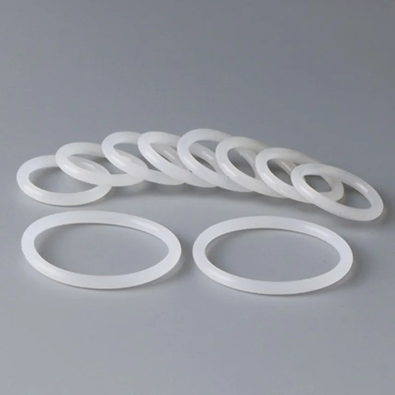 2mm WD White Silica gel O ring High temperature resistance food contact