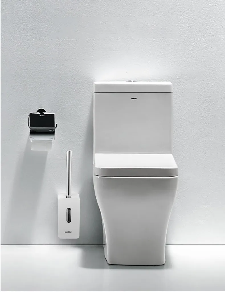 ONEUP креативная Экологичная Современная туалетная щетка с длинной ручкой, настенный набор для ванной комнаты, чистящая коробка для хранения без ногтей