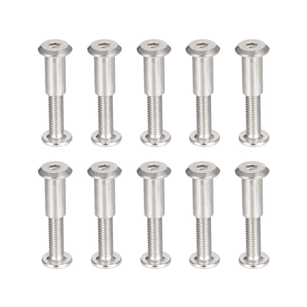 Stainless Steel 5 Sets M6x50mm uxcell Hex Socket Screw Post Binding Bolts Leather Fastener Stainless Steel 5 Sets M6x50mm uxcell Hex Socket Screw Post Binding Bolts Leather Fastener