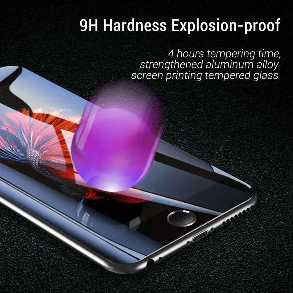  FLOVEME 9D Gehärtetes Schutz Glas für iPhone 11 Pro Max XR X XS Max 7 8 6 Plus 5 Bildschirm protect