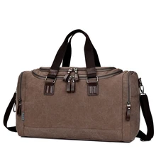 Модная большая Вместительная дорожная сумка, Мужская холщовая винтажная Ретро сумка на плечо для путешествий, мужские повседневные дорожные сумки для путешествий, сумки для багажа