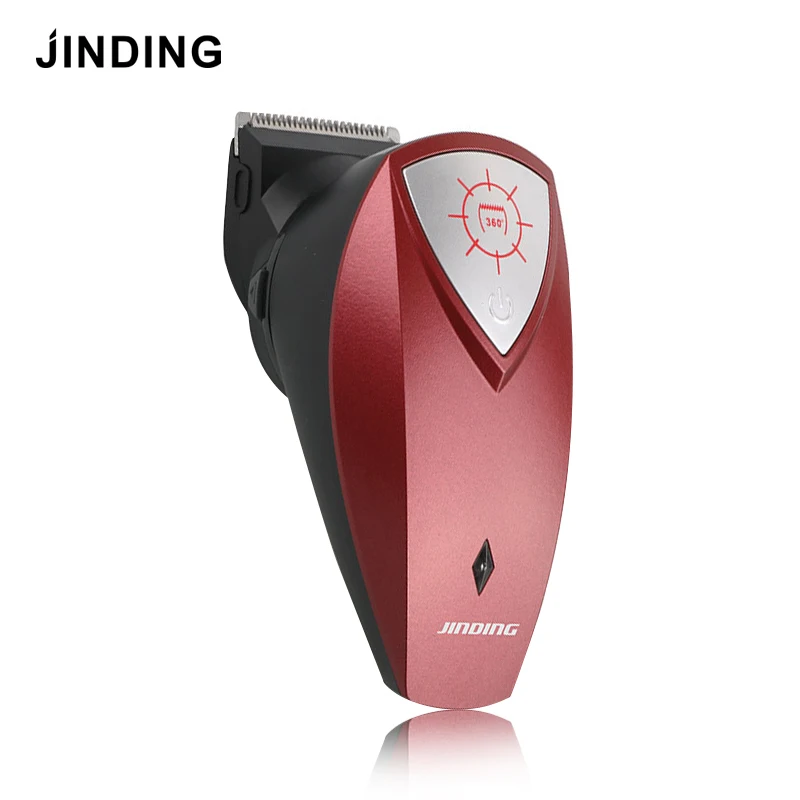 JINDING Red Мужская электрическая машинка для стрижки волос Триммер самообслуживания