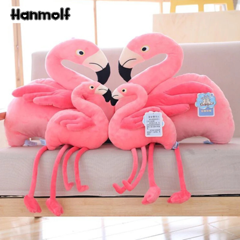 Hangable Розовый фламинго Мягкие плюшевые куклы мягкие реалистичные Животные кукла