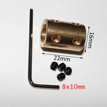 

4sets OD16L22 8*10mm rigid coupler 8mm to 10mm stepper motor flexible coupling parts connector for model cars ships boats ect