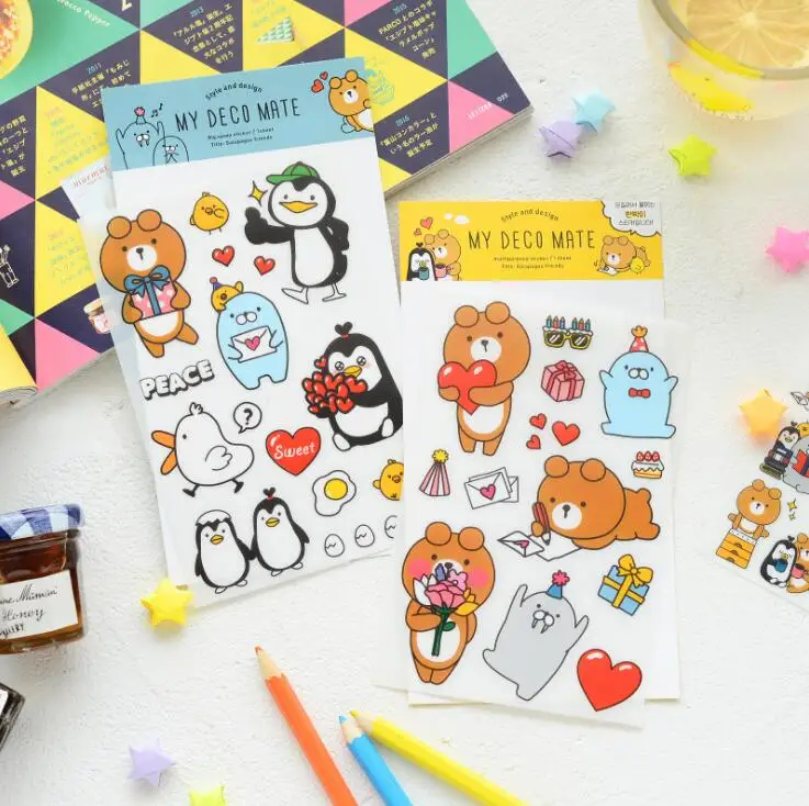 

24 pcs/lot My Deco Mate Decorative Washi Stickers Scrapbooking Stick Label Diary Stationery Album Stickers
