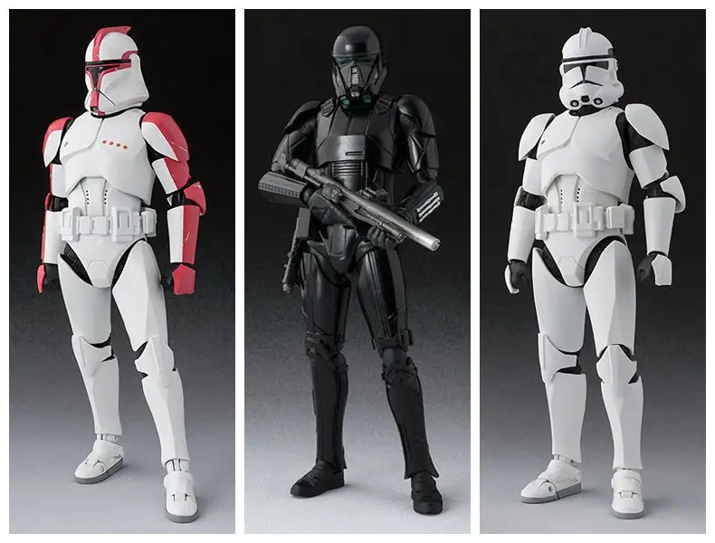 Najtaniej Nowy gorący! 15 CM Star Wars SHF Clone Trooper fazy II fazy I kapitan pcv Action figurka – model kolekcjonerski zabawka lalka
