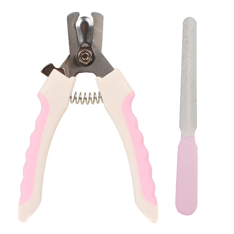 

Pet Dog Cat Claw Nail Clippers Cutter + File Stainless Steel Scissors Dogs Toe Care Trimmer Nails Pets Grooming Supplies TB Sale