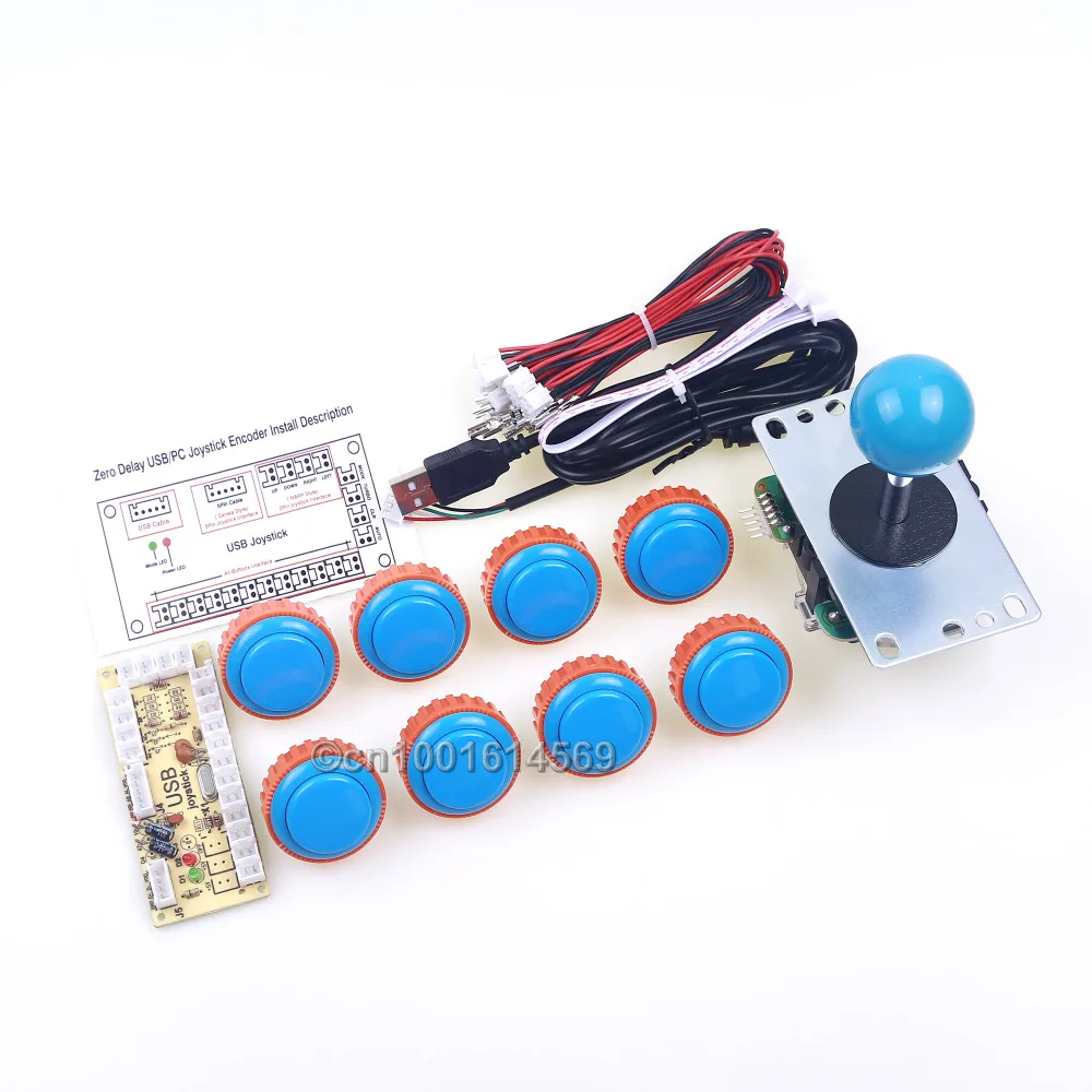 

Arcade Sanwa Bundle DIY Kits 8 X 30mm Sanwa Button OBSN-30 Cables + Sanwa Stick + USB Encoder To Raspberry Pi 1 2 3 Retropie 3B