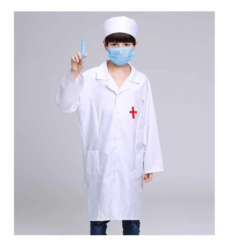Nurse Child Costume Doctor Kid's Costume Toddler Nurse Halloween Costume Boy Girl Cosplay Carnival Masquerade Dress Up Plus Size