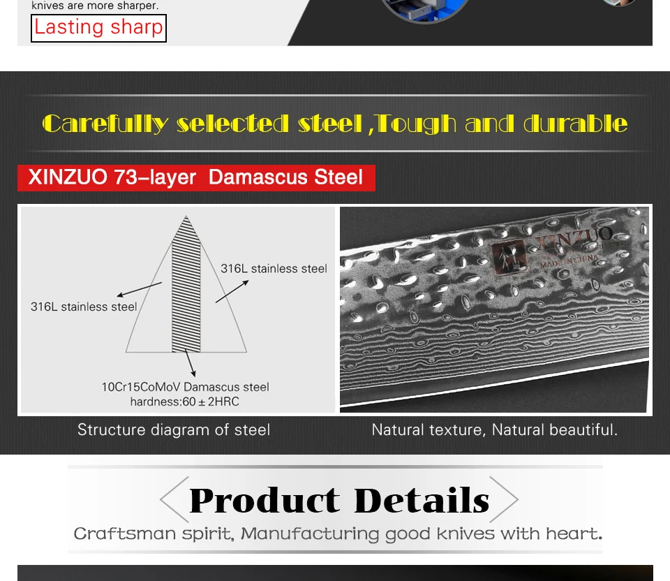 XINZUO " сантоку Ножи 73 слоев VG10 нож из дамасской стали-шеф-повар хорошие ножи кованые японский шеф-повар Ножи с деревянной ручкой
