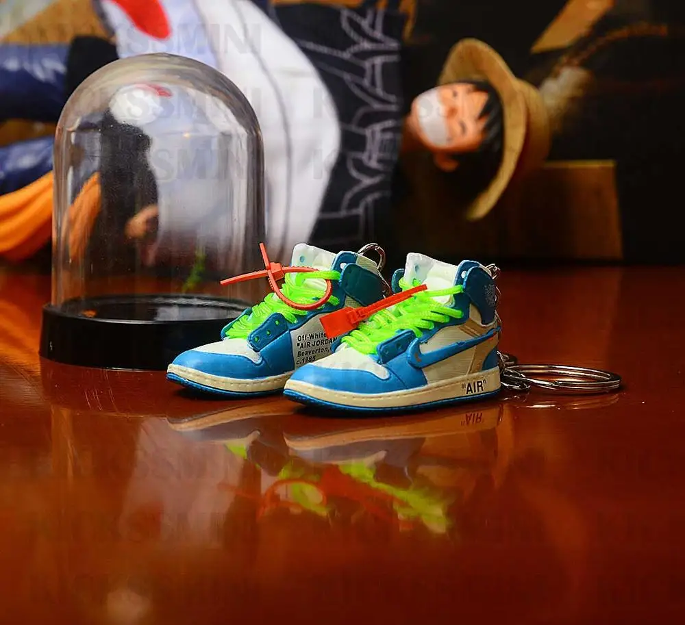 

promotional gifts dropshipping Handcrafted offwhite chicago unc green lace 1/6 scale 3D Mini Shoe Sneaker doll accessory