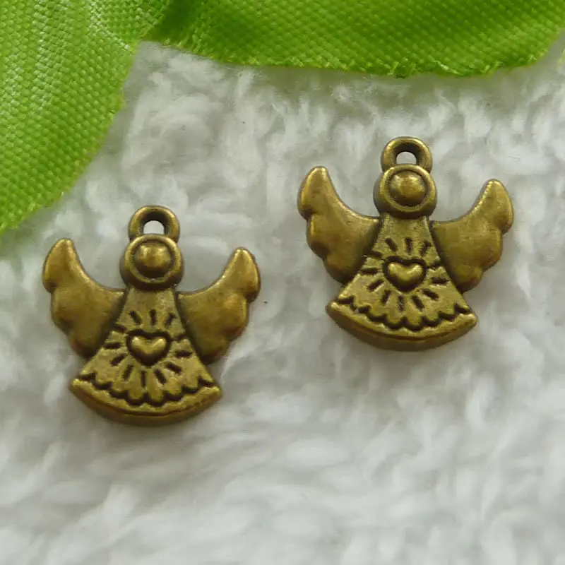 240 pieces antique bronze angel charms 14x13mm 1303angel charmbronze