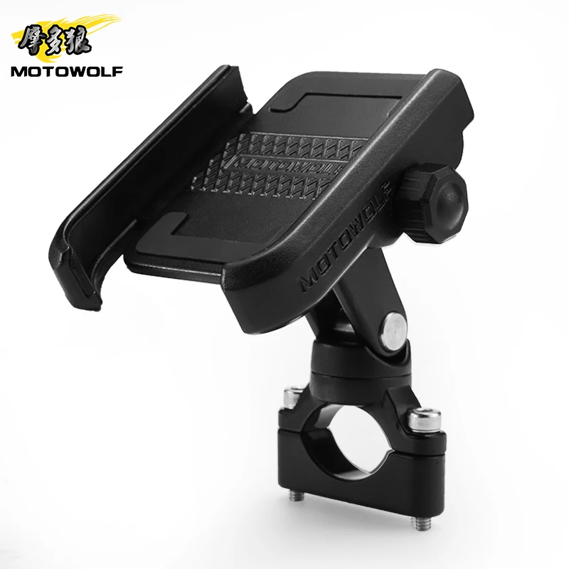

2018 Car Styling MOTOWOLF Motorcycle Modified Phone Holder AL 360 Horizontal rotation Cool styling 1PCS Fast Drop Shipping