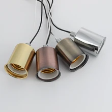 Практичный E27 E14 керамический винтовой светильник, круглый светодиодный светильник с металлической поверхностью и держателем лампы накаливания, легко устанавливается