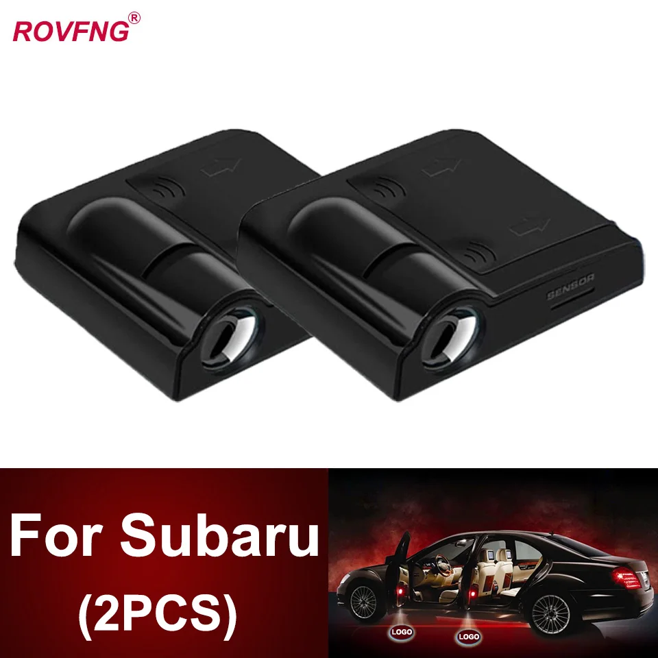

ROVFNG Welcome light foot lights in the Car LED Door Light Ghost x For Subaru Forester Impreza Legacy Outback XV WRX BRZ Justy