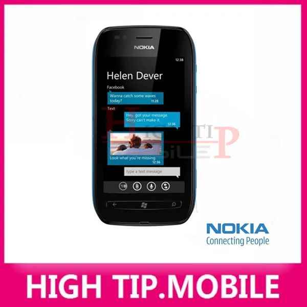 Разблокированный мобильный телефон Nokia Lumia 710, wifi, 3g, gps, 5MP, 3,7 дюймов, сенсорный экран, 8 ГБ, внутреннее хранилище, Восстановленное
