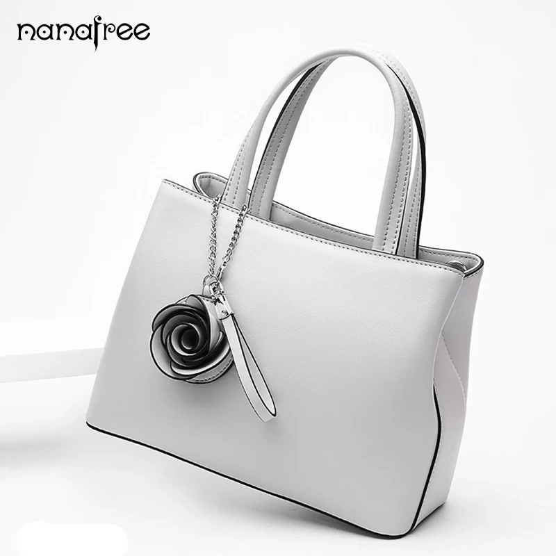 

Nanafree Cow leather Women Bag Roses Flower Handbags Luxury Quality Lady Shoulder Crossbody Bags Genuine leather women Totes