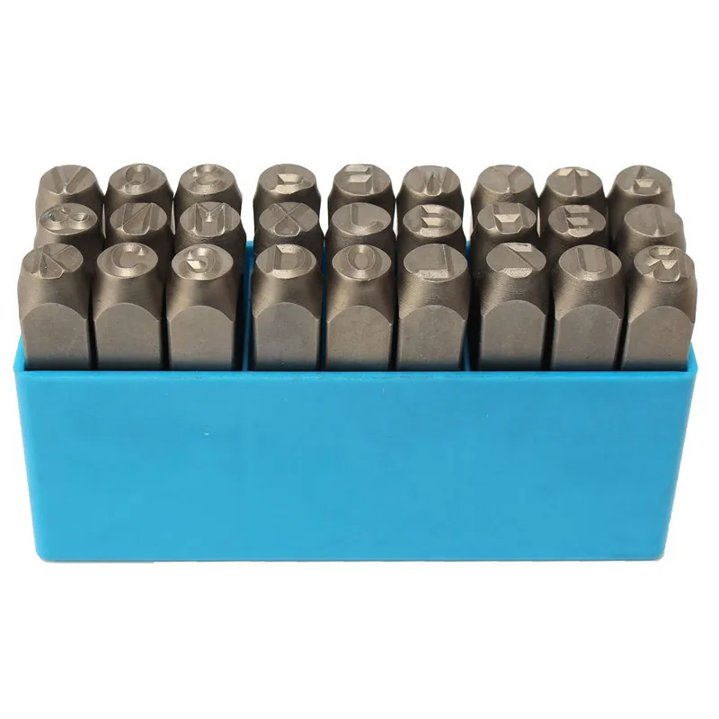 

Good Quality ALPHABET PUNCHES A-Z+& Metal Steel Letter Stamp Punch Wood Leather Punch Tool Set