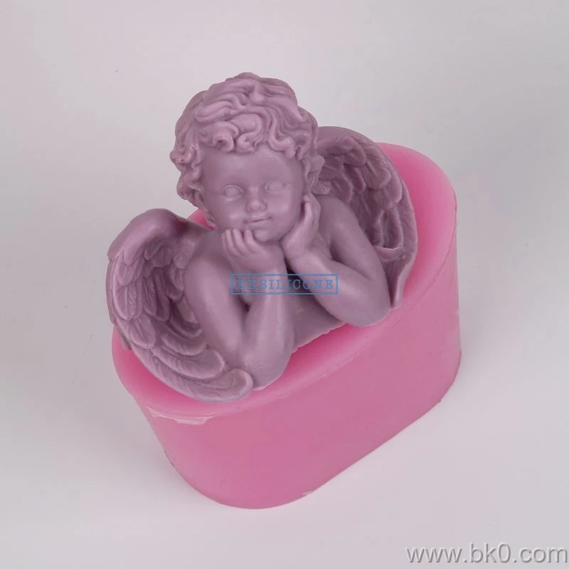 BJ023 3D мальчик в форме Ангела Детские свечи формы шоколад силиконовые формы помадка украшения торта инструменты
