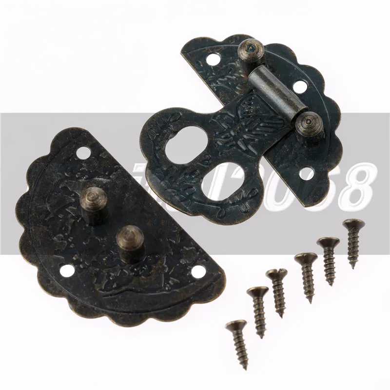 

Antique Decorative Hasp Jewelry Gift Wine Box Wood Hardware Latch Box Hasp Case Suitcase Latch Toggle Drawers Buckle 4*4mm