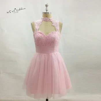 

Vestido de Formatura Curto Graduation Dresses for 8th Grade Pink Lace Homecoming Dresses Beaded Designer Party Dress Short Prom