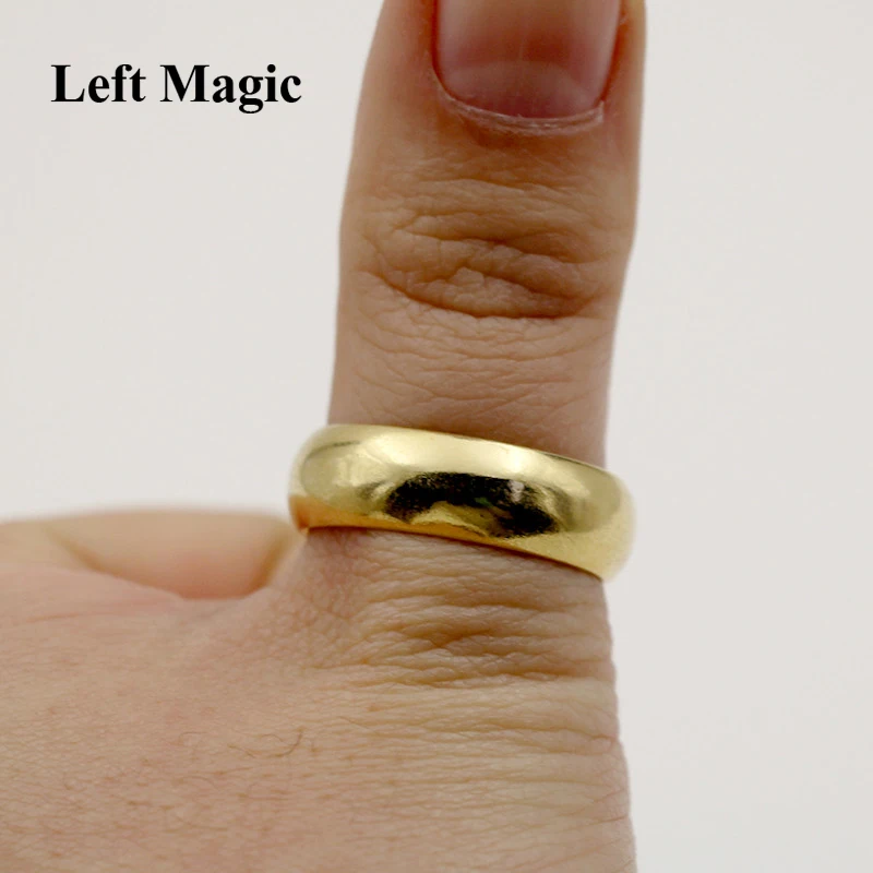 Magic Ring 1 Pcs Gold Plate Circular Arc Magnetic Ring 18mm/19mm/20mm/21mm Close Up Magic Props