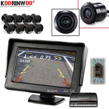 Koorinwoo elektromagnetyczny czujnik parkowania 8 Parktronik ultradźwiękowy + 4.3