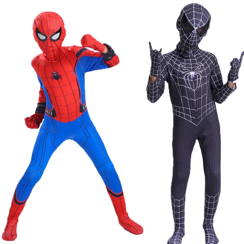 Zentai/потрясающий костюм паука из спандекса для мальчиков Карнавальный супергероя