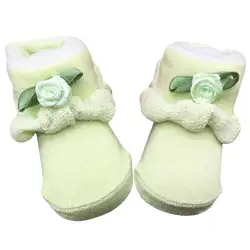 Мягкий для новорожденных мальчиков и девочек хлопковые носки от 0 до 6 месяцев цветок Кружево носки до лодыжки