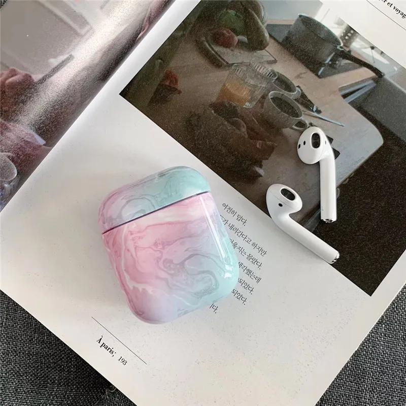 1PCS Luxury Marble Protective Cover For Apple Airpods 1:1 Bluetooth Earphone Charge Case Protective Cases Skin Accessories 1PCS Luxury Marble Protective Cover For Apple Airpods 1:1 Bluetooth Earphone Charge Case Protective Cases Skin Accessories