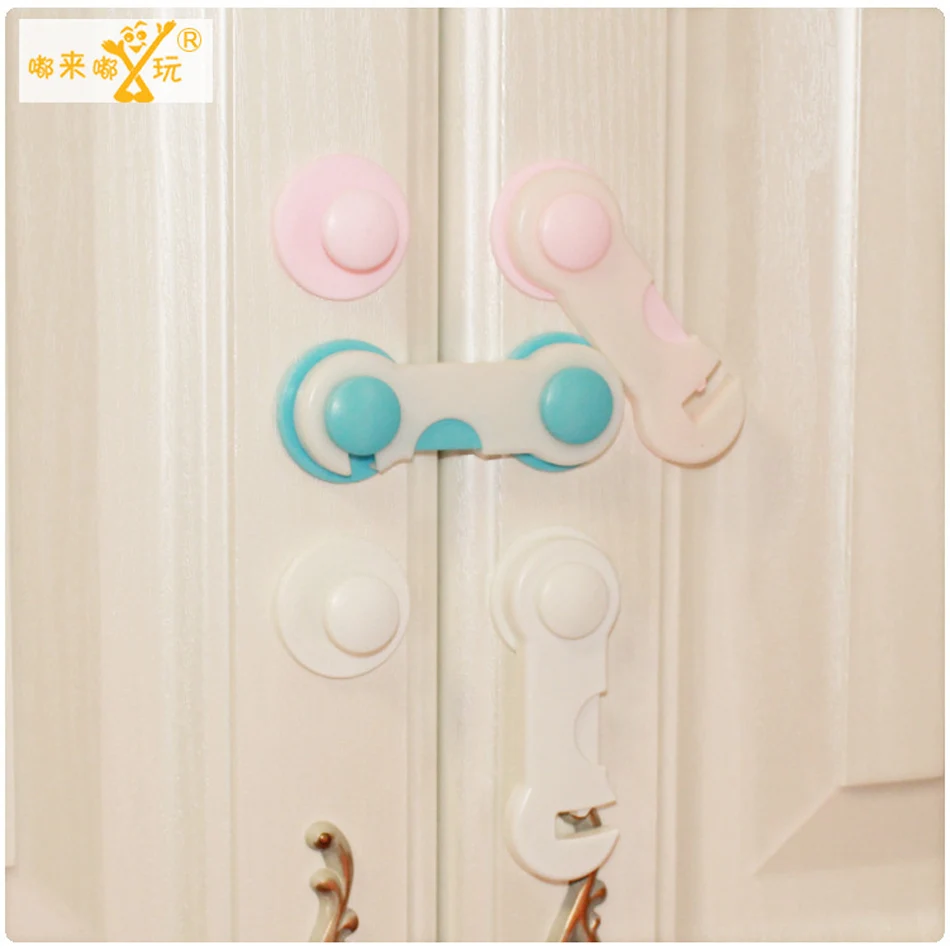 

Safety 10 pcs Cabinet Drawer Cupboard Refrigerator Toilet Door Closet Plastic Lock Baby Safety LockCare Child Safety