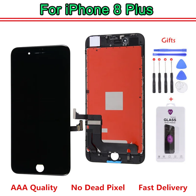 

1PCS Grade AAA+++ lcd For iPhone 8 Plus LCD with 3D touch Screen Digitizer Assembly display with Tools and Screen Protector
