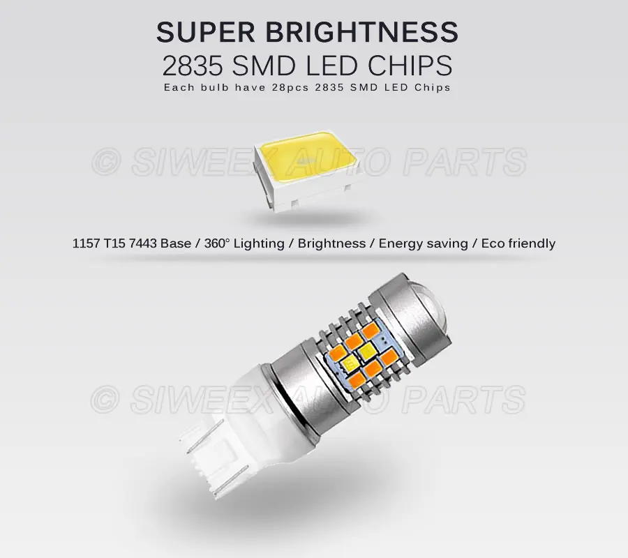 1157 BAY15D 3157 7443 светодиодные дневные ходовые лампочки 28 Smd 2835 T20 T25 тормоза поворота