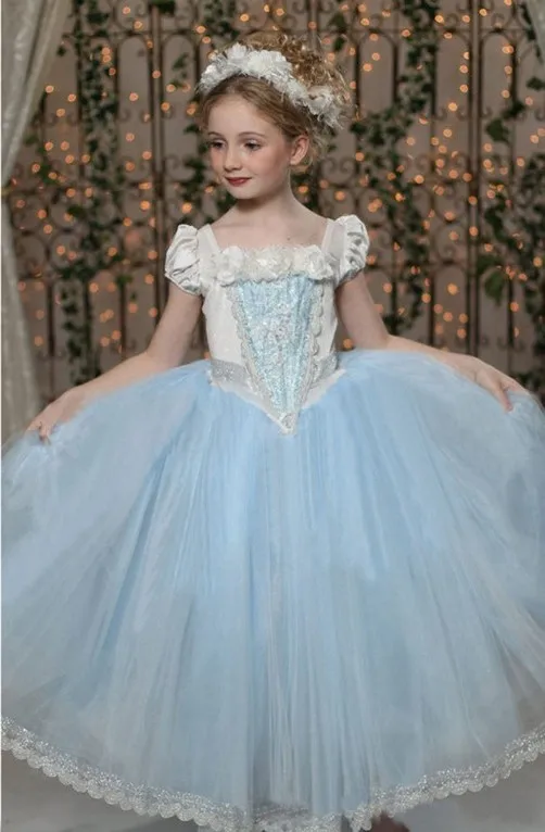 New Cinderella Kids Dress Retail Princess Girl Dress With cape wedding For Cinde