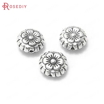 

(4347)50PCS 8MM Antique Style Zinc Alloy Plum Flower Spacer Beads Bracelet Beads Jewelry Findings Accessories