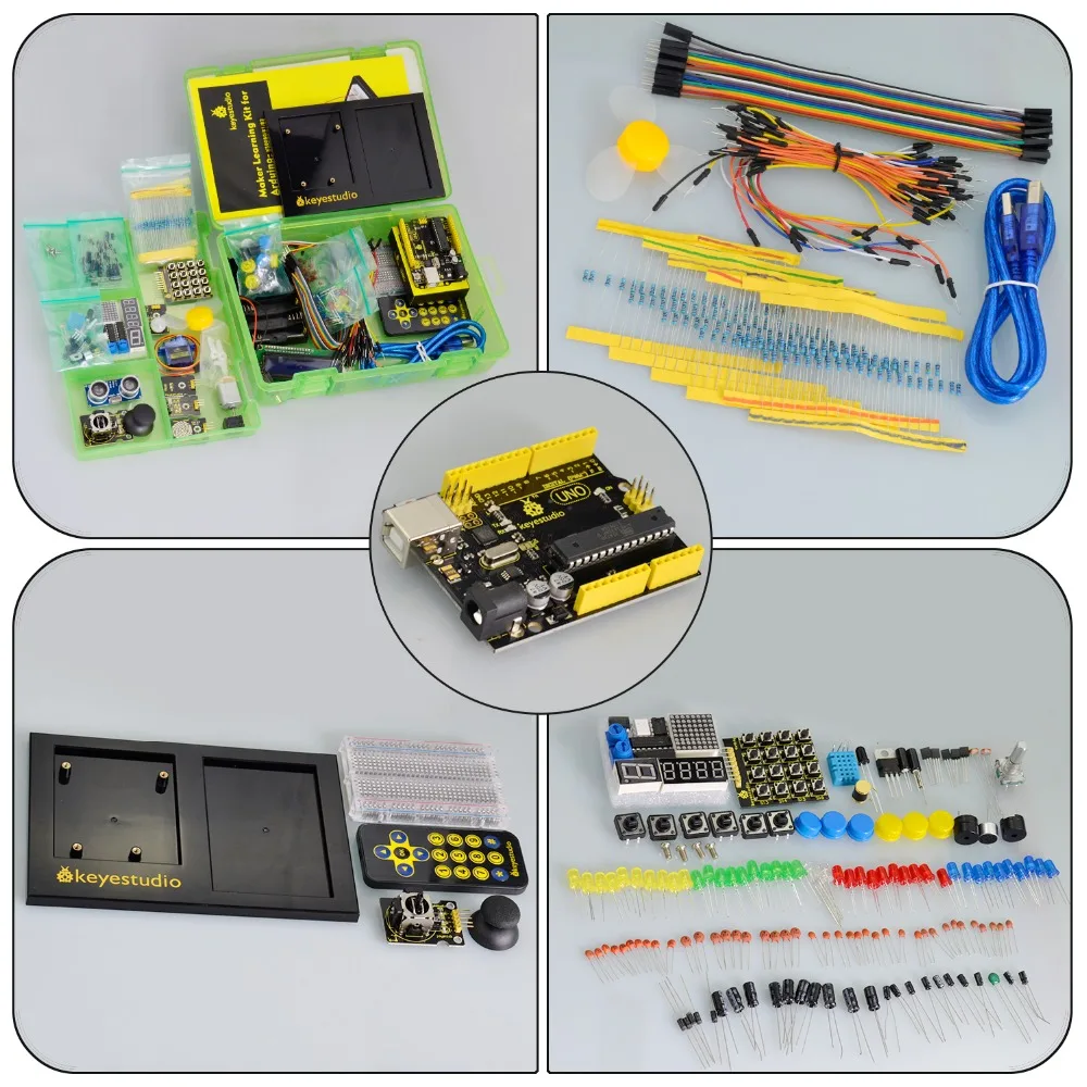 Keyestudio Maker Starter kit совместим с Arduino Starter kit с учебником/подарочной коробкой