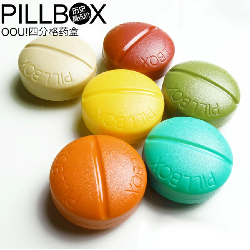 ООУ! Аксессуары для путешествий, коробка для хранения Pillbox, органайзер, коробка для таблеток, 4 части, 6 частей