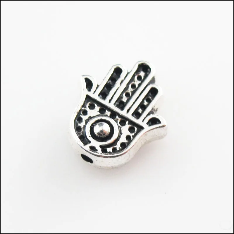 Модные 25 шт. Тибетский серебристый цвет ладонь Spacer Бусины 10x11mm | Украшения и