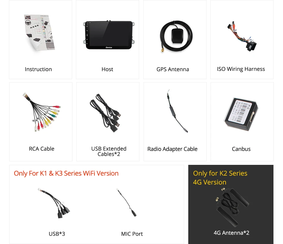 Sale Ownice K1 K2 K3 8 Core Android 9.0 4G RAM 32G ROM 2 Din Car DVD GPS Navi Radio Player For VW Golf Skoda Multimedia Car DH233 39