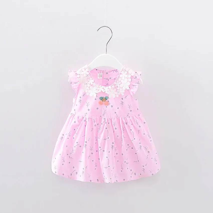 

Baby Dresses Girls Summer Newborn Cotton Flowers Print Cute Bow Baby Dresses For Girls 1-3 Years Party Princess Clothing Dresses