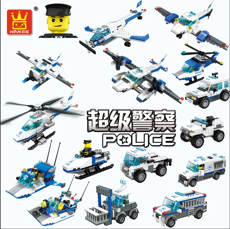 W Model Compatible with Lego W51011-51015 Super Police System Models Building Kits Blocks Toys Hobby Hobbies For Boys Girls