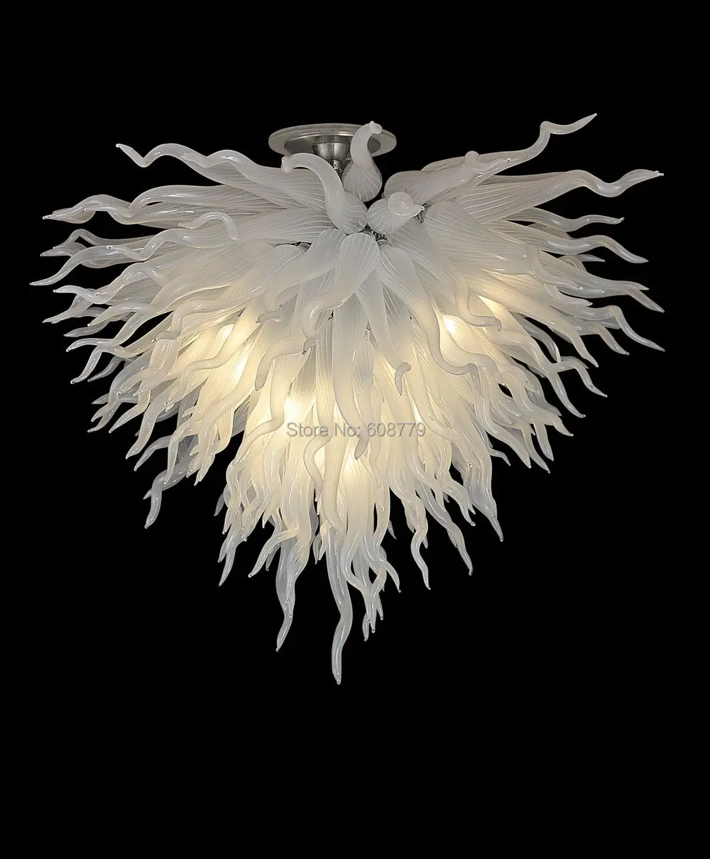 Whole Chihuly Art From China Free Shipping Elegant Home Lighting White Chihuly Style Chandelier China Mainland