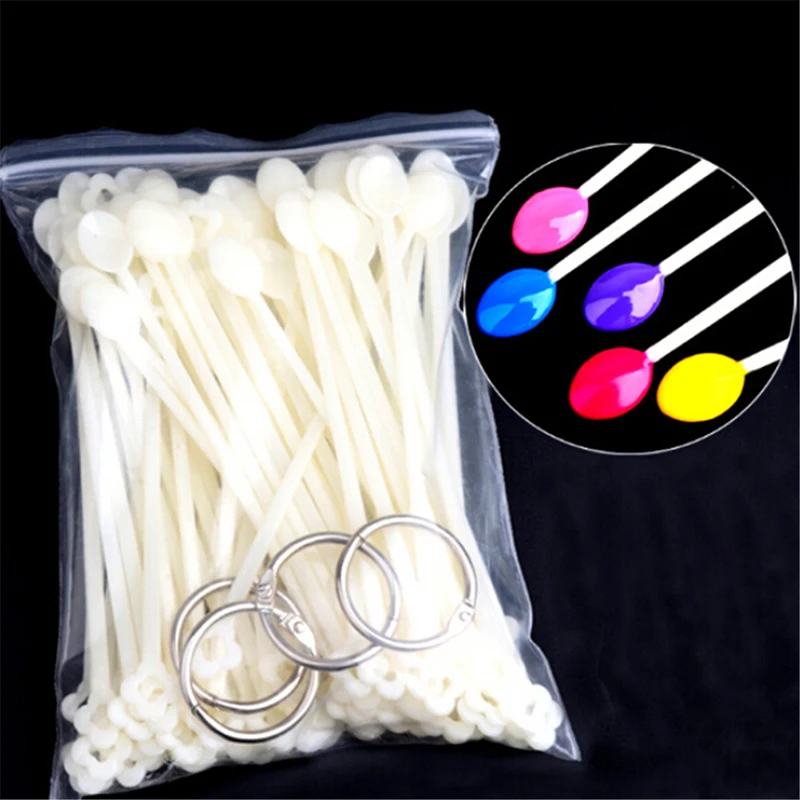 

100PCS False Nail Color Display Nail Art Gel Polish Color Card Nail Color Chart Palette Varnish Practice Board Manicure Tools