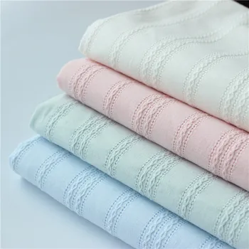

100% cotton lace white cotton fabric Popular geometric wave design hollow out embroidery design lace fabric pure white
