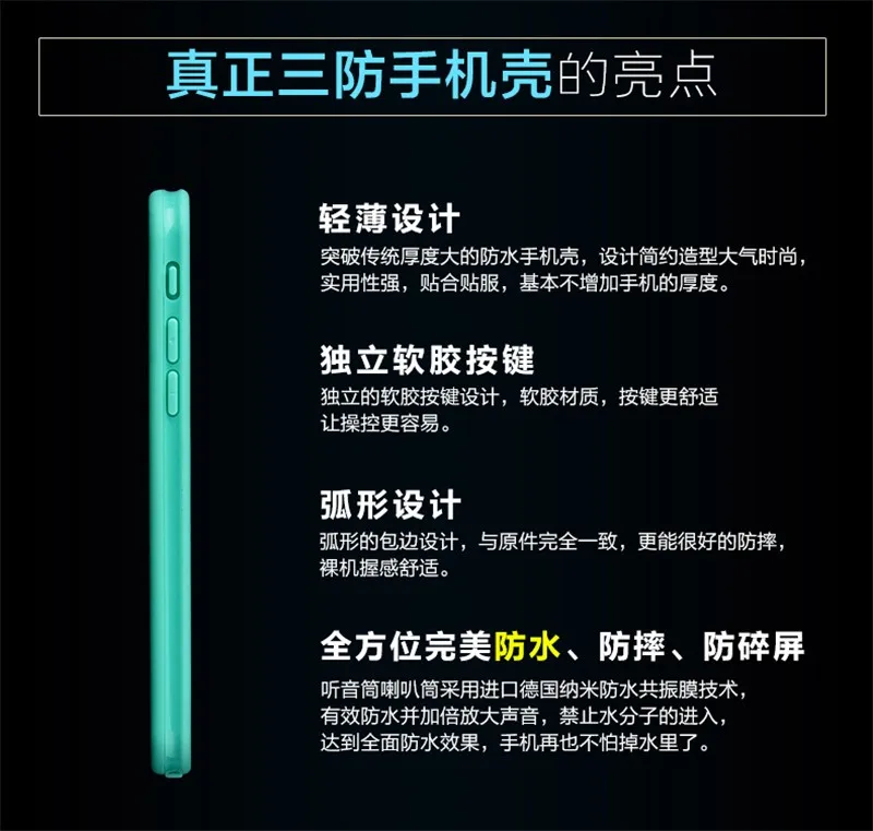 Shockproof TPU+PC Waterproof Screen Touch Phone Cover for iphone 6 (8)