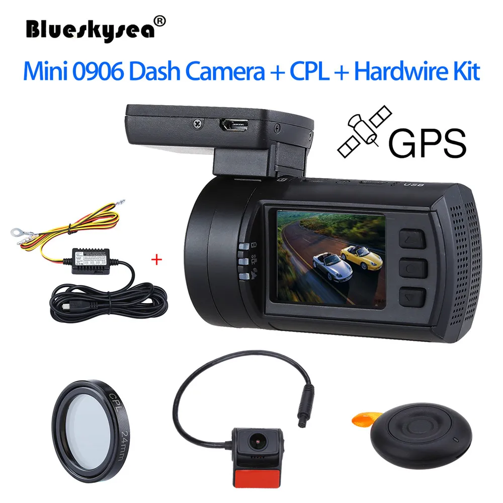 

Blueskysea Dash Cam 1080P 0906 1.5" LCD Full HD Car DVR GPS IMX291 Night Vision G-Sensor Camera Recorder